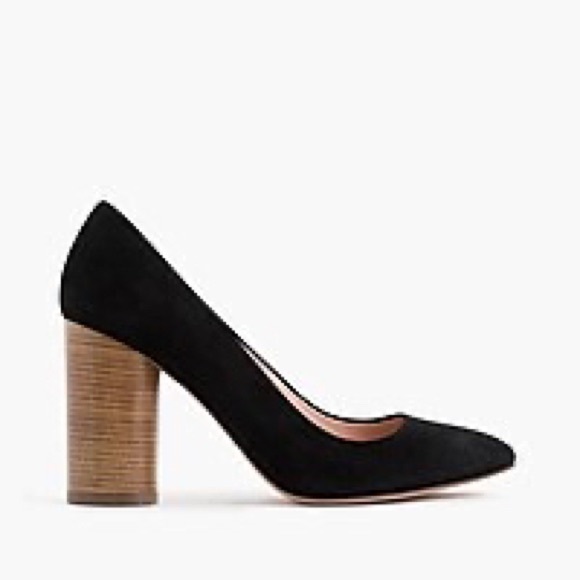 ⭐️ J. Crew stacked-heel pumps in suede - Picture 4 of 5